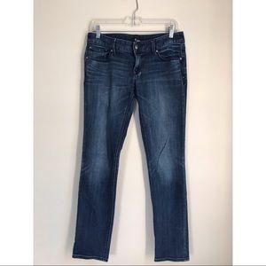 Express Stella Low Rise Straight Leg Stretch Jeans